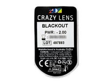CRAZY LENS - Black Out - endagslinser med styrke (2 linser)