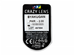 CRAZY LENS - Byakugan - endagslinser med styrke (2 linser)