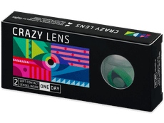 CRAZY LENS - Cat Eye Green - endagslinser uden styrke (2 linser)