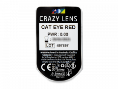 CRAZY LENS - Cat Eye Red - endagslinser uden styrke (2 linser)