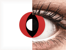 CRAZY LENS - Cat Eye Red - endagslinser uden styrke (2 linser)