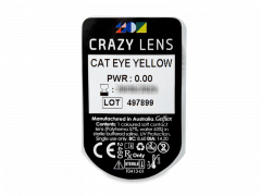 CRAZY LENS - Cat Eye Yellow - endagslinser uden styrke (2 linser)
