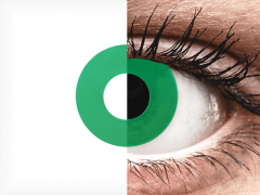 CRAZY LENS - Emerald Green - endagslinser med styrke (2 linser)