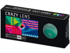 CRAZY LENS - Emerald Green - endagslinser med styrke (2 linser)