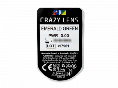 CRAZY LENS - Emerald Green - endagslinser uden styrke (2 linser)