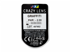 CRAZY LENS - Graffiti - endagslinser med styrke (2 linser)