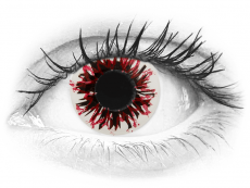 CRAZY LENS - Harlequin Black - endagslinser med styrke (2 linser)
