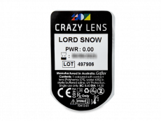 CRAZY LENS - Lord Snow - endagslinser uden styrke (2 linser)