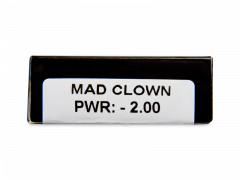 CRAZY LENS - Mad Clown - endagslinser med styrke (2 linser)