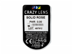 CRAZY LENS - Solid Rose - endagslinser uden styrke (2 linser)