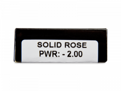 CRAZY LENS - Solid Rose - endagslinser med styrke (2 linser)