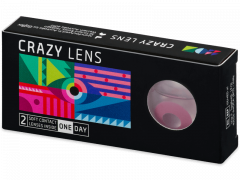 CRAZY LENS - Solid Rose - endagslinser med styrke (2 linser)