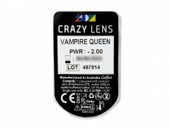 CRAZY LENS - Vampire Queen - endagslinser med styrke (2 linser)