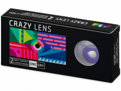 CRAZY LENS - Solid Violet - endagslinser med styrke (2 linser)
