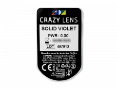 CRAZY LENS - Solid Violet - endagslinser uden styrke (2 linser)