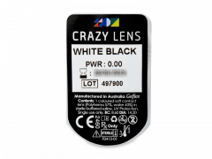 CRAZY LENS - White Black - endagslinser uden styrke (2 linser)