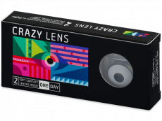 CRAZY LENS - White Black - endagslinser uden styrke (2 linser)