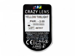 CRAZY LENS - Yellow Twilight - endagslinser med styrke (2 linser)