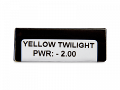 CRAZY LENS - Yellow Twilight - endagslinser med styrke (2 linser)