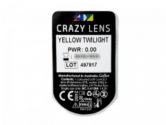 CRAZY LENS - Yellow Twilight - endagslinser uden styrke (2 linser)