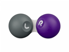 Etui til kontaktlinser - Grey & purple 