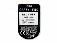 CRAZY LENS - Red Viper - endagslinser uden styrke (2 linser)