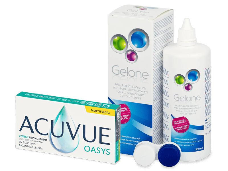 Acuvue Oasys Multifocal (6 linser) + Gelone Linsevæske 360 ml