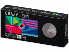 CRAZY LENS - Red Viper - endagslinser med styrke (2 linser)
