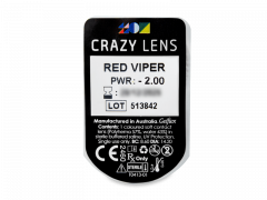 CRAZY LENS - Red Viper - endagslinser med styrke (2 linser)