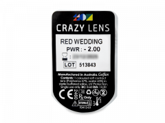 CRAZY LENS - Red Wedding - endagslinser med styrke (2 linser)