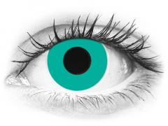 CRAZY LENS - Solid Turquoise - endagslinser med styrke (2 linser)