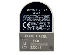 TopVue Daily Color - Pure Hazel - endagslinser med styrke (2 linser)