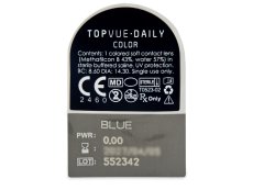 TopVue Daily Color - Blue - endagslinser uden styrke (2 linser)
